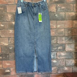 Rachel Zoe Blue Denim Maxi Skirt